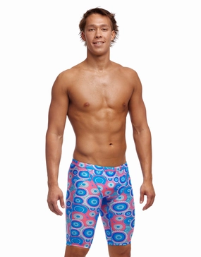 Bundjalung Blue Swim Training Jammers - Blue/Pink funky trunks swim shorts, mens funky trunks swimwear