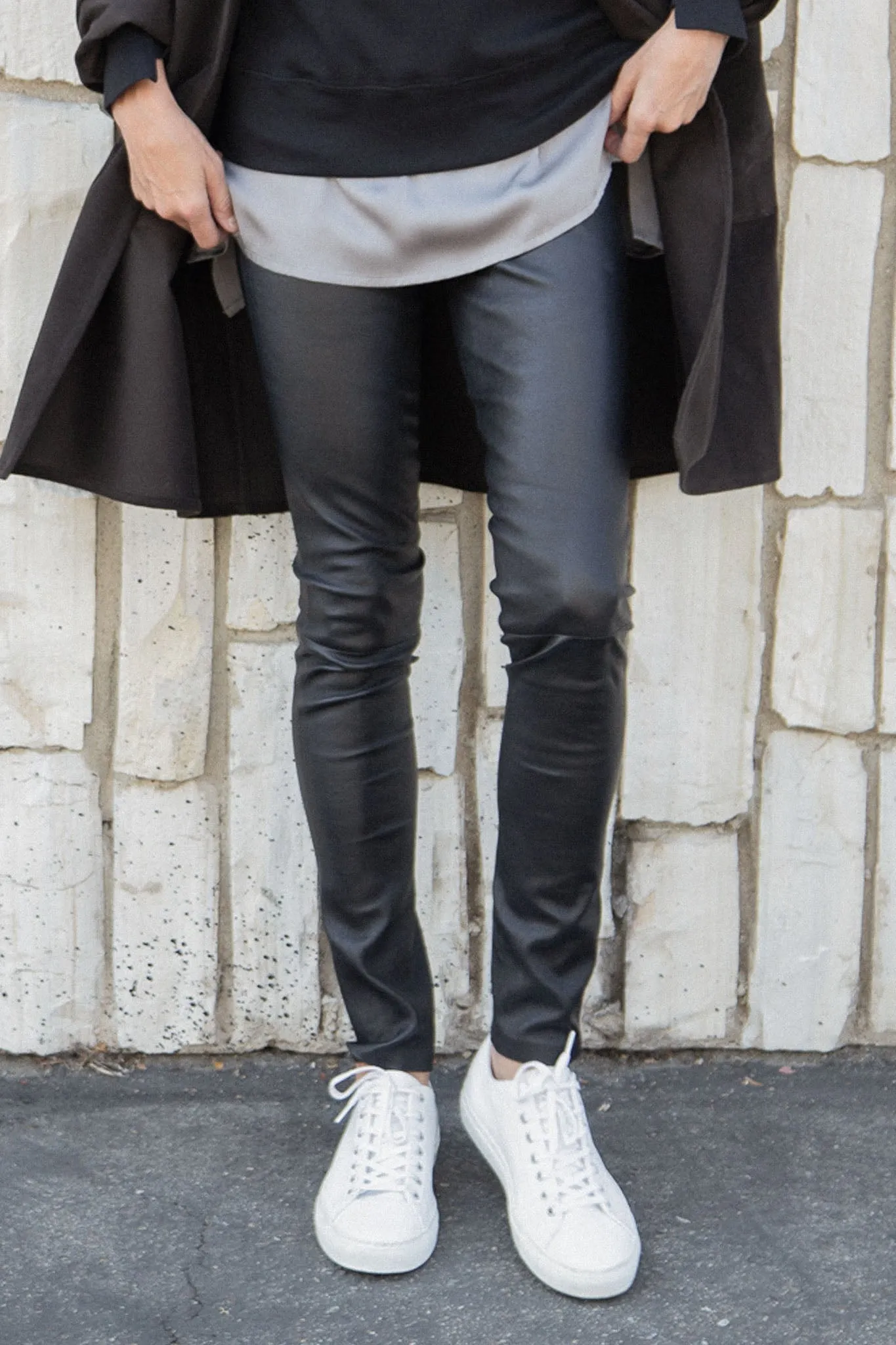 CALISTA LEGGING IN STRETCH LEATHER