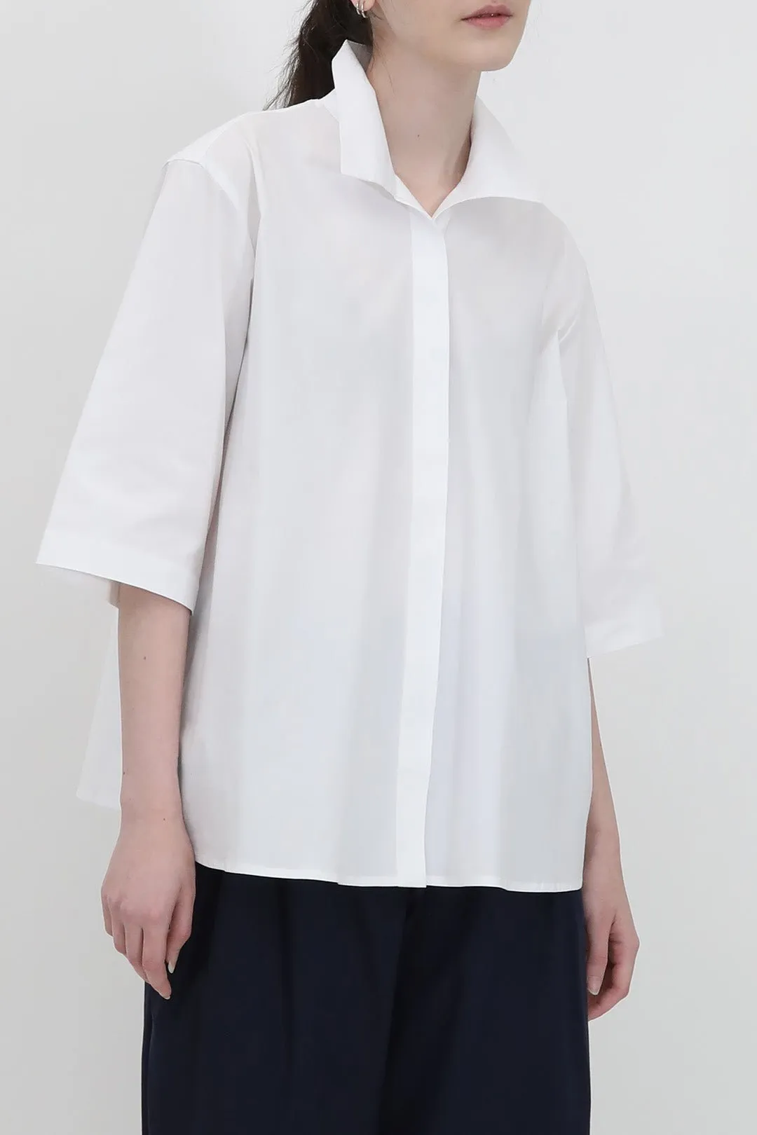 CAMP SHIRT IN ITALIAN COTTON POPLIN STRETCH