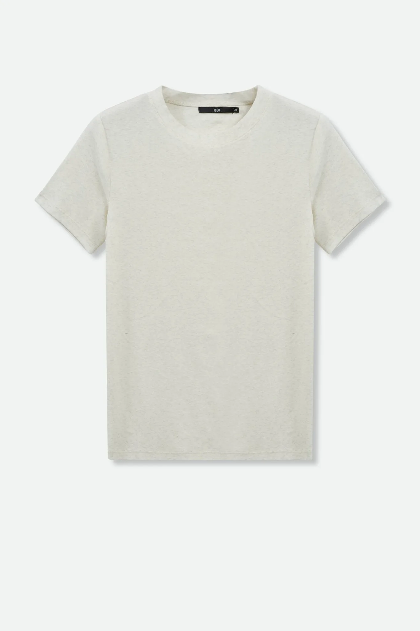 CAP SLEEVE CREW IN HEATHERED PIMA COTTON