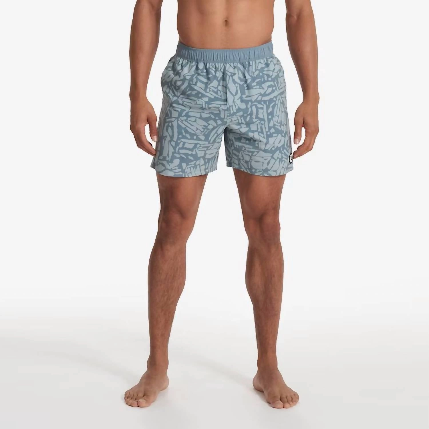 Cape Shorts In Ether Terrazzo mens full coverage swimwear, stylish mens swim trunks