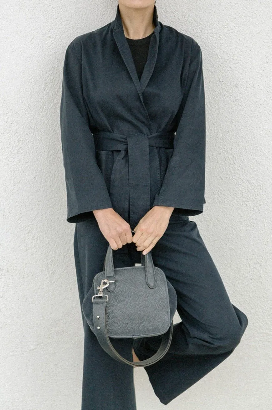 CARA PATCH POCKET JACKET IN ITALIAN BRUSHED COTTON SATEEN