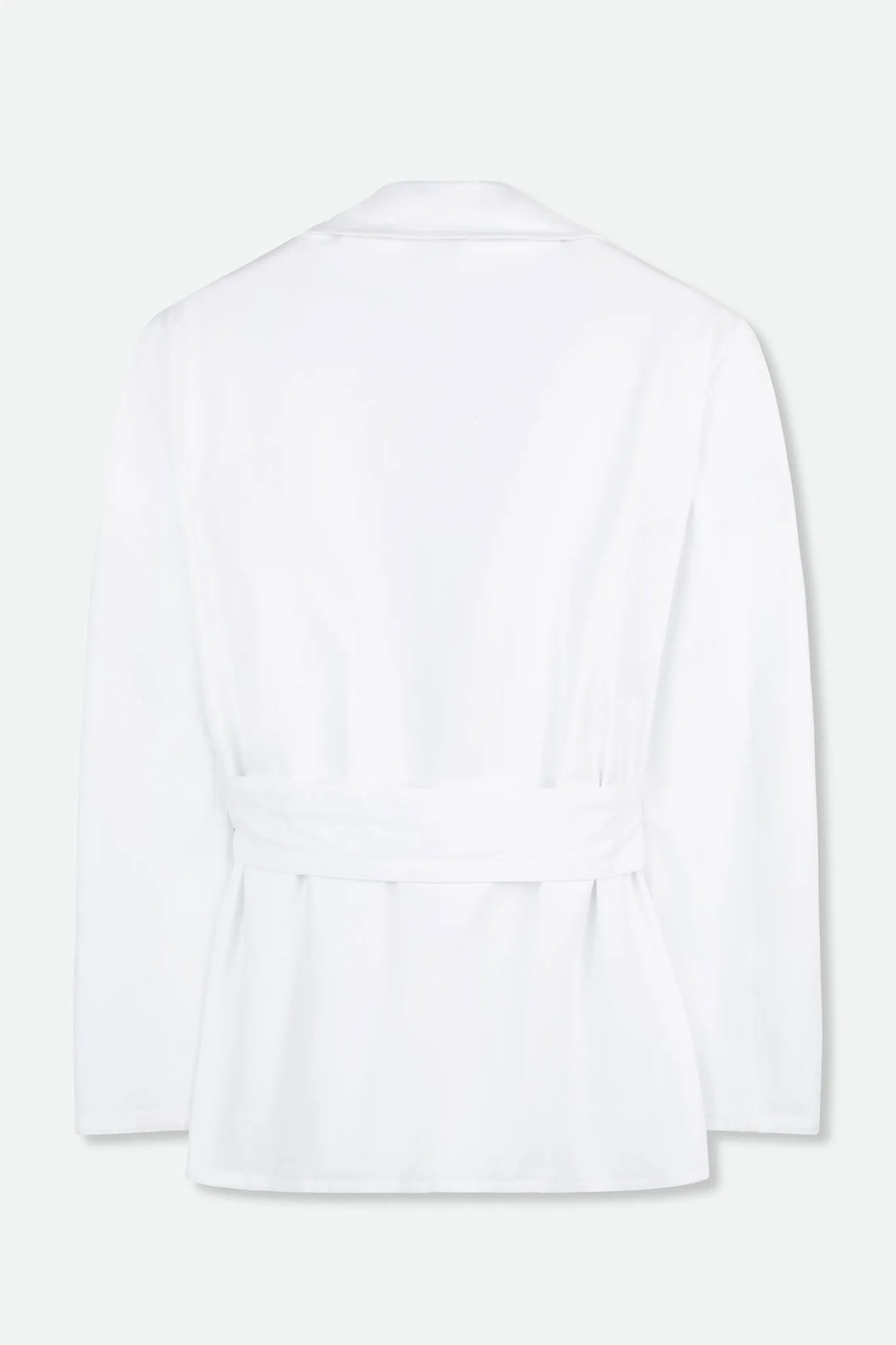 CARA PATCH POCKET JACKET IN ITALIAN BRUSHED COTTON SATEEN