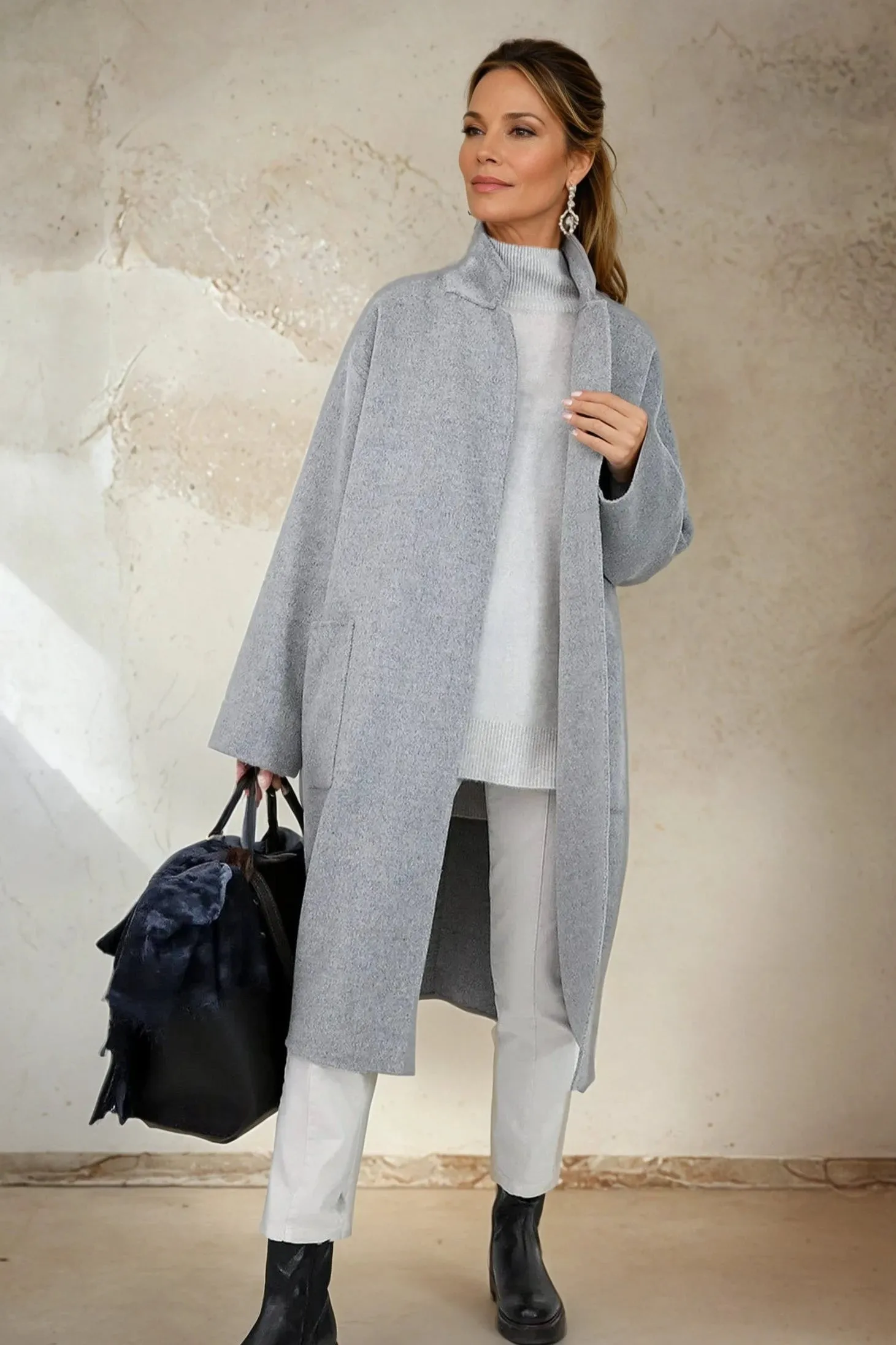 CARLIE COAT IN WOOL CASHMERE DOUBLE FACE