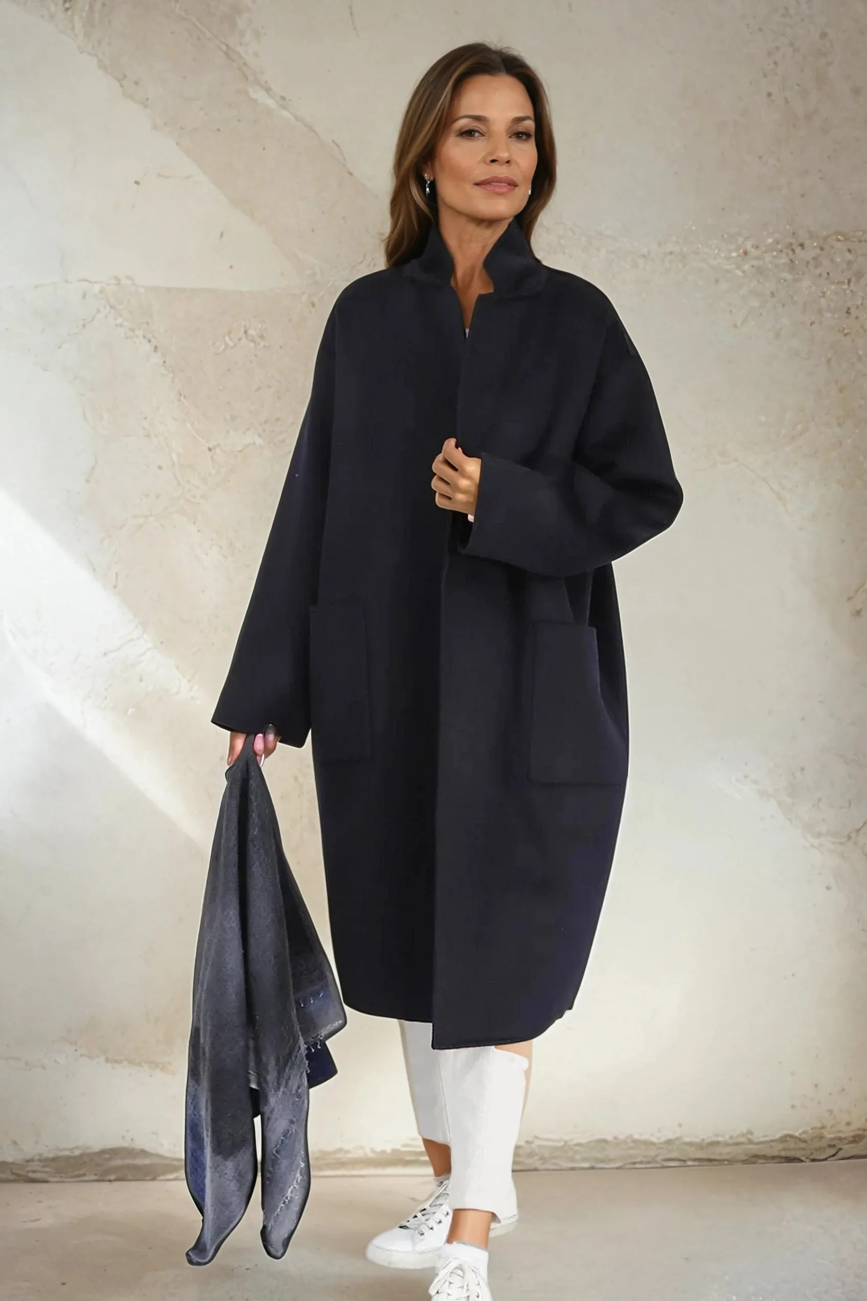 CARLIE COAT IN WOOL CASHMERE DOUBLE FACE