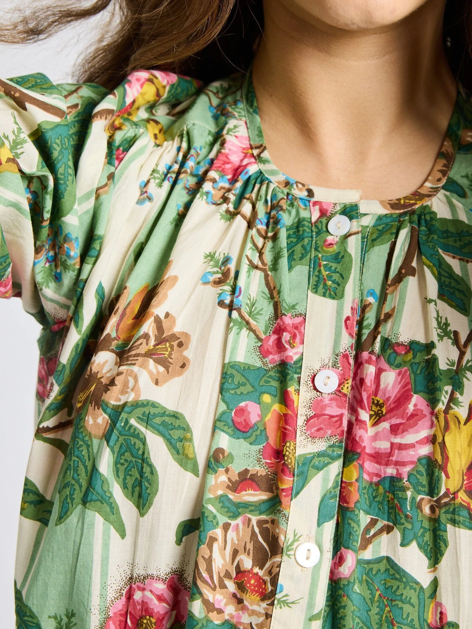 Cecily Top in Garden Stripe
