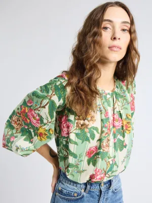 Cecily Top in Garden Stripe