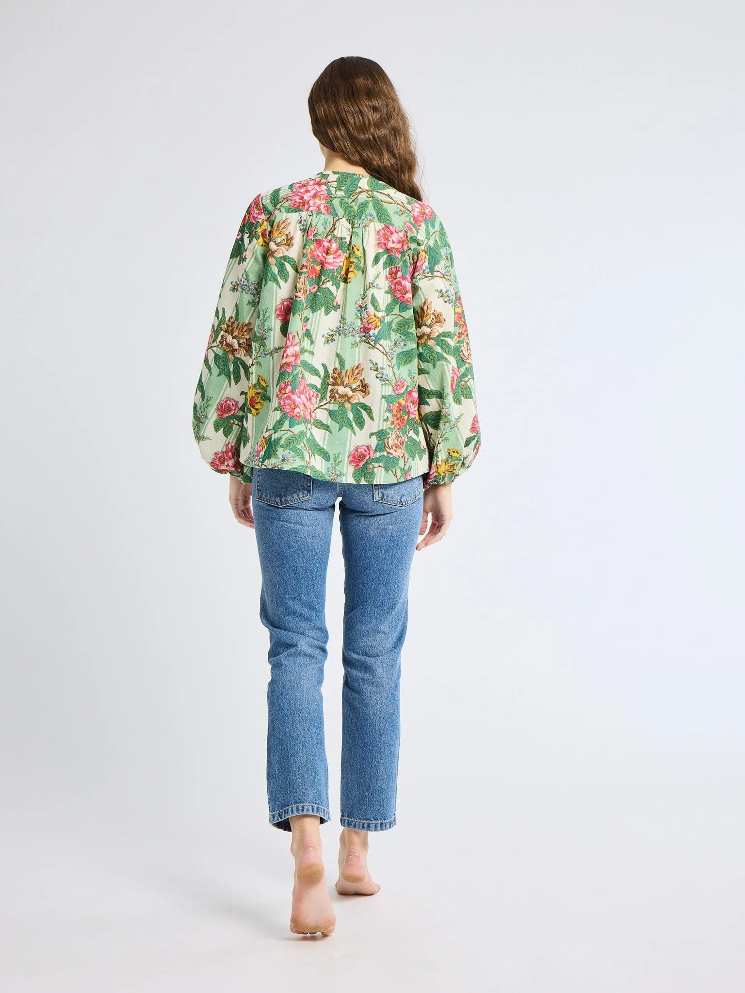 Cecily Top in Garden Stripe