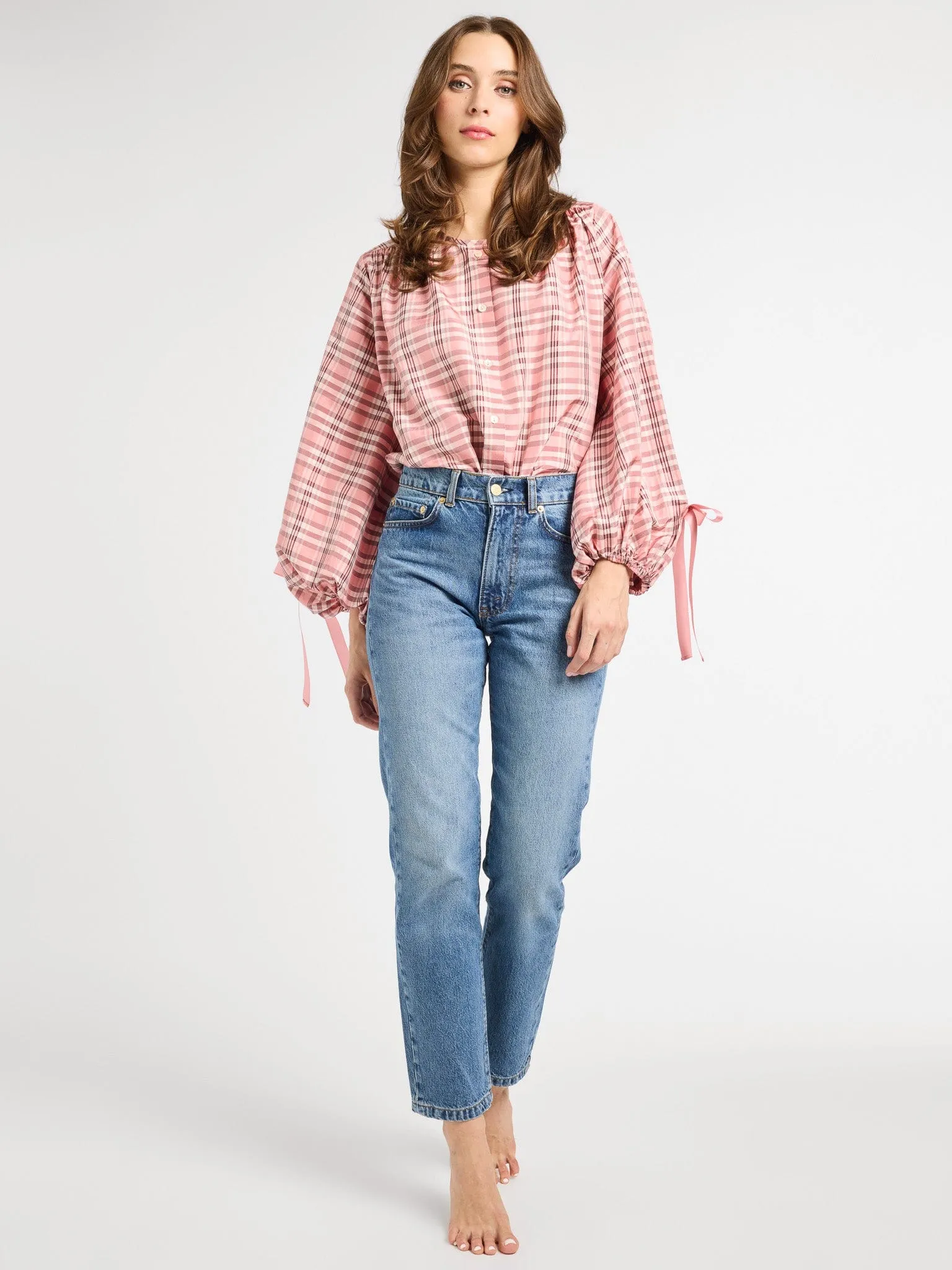 Cecily Top in Sugarplum Plaid