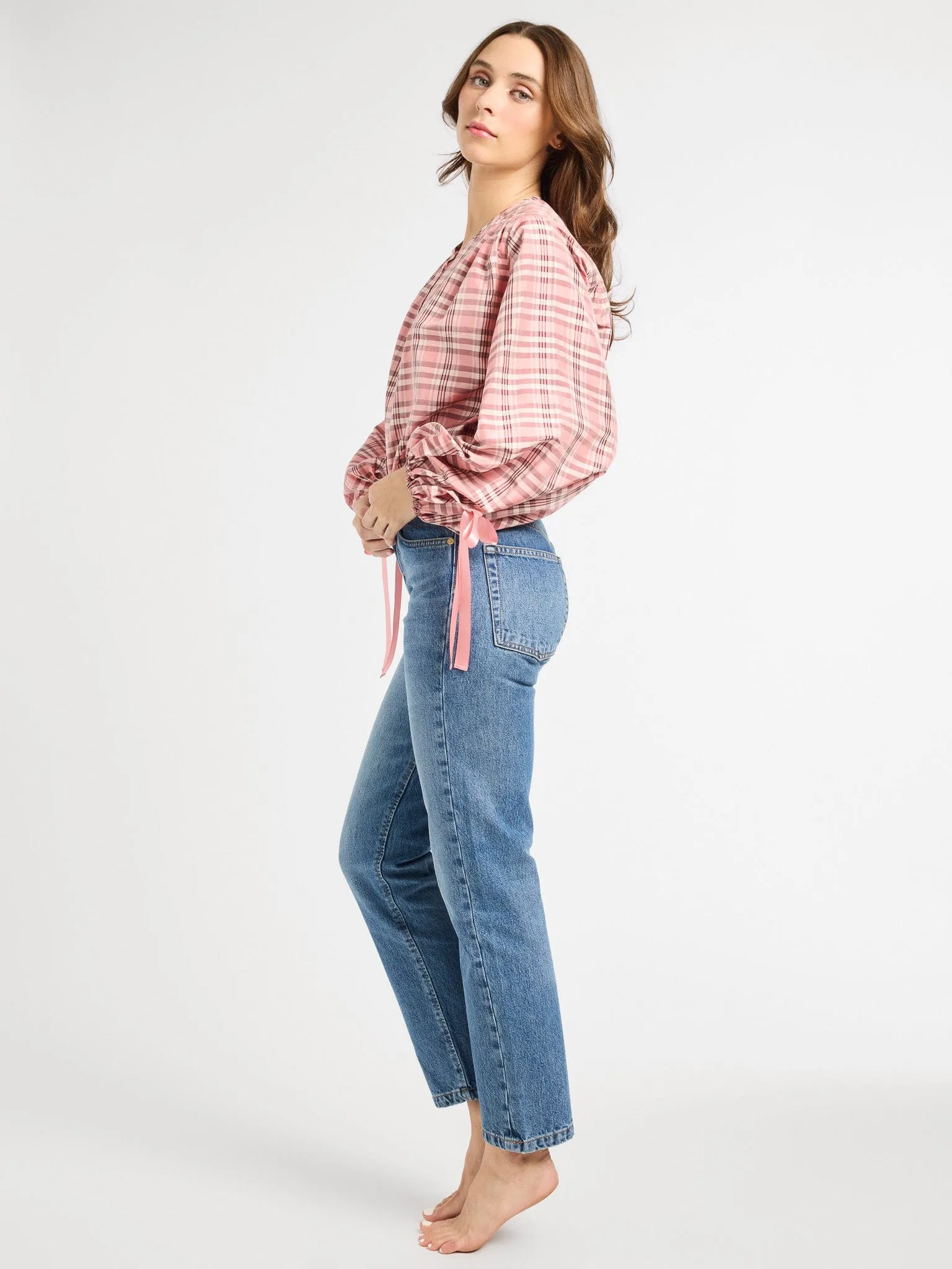 Cecily Top in Sugarplum Plaid
