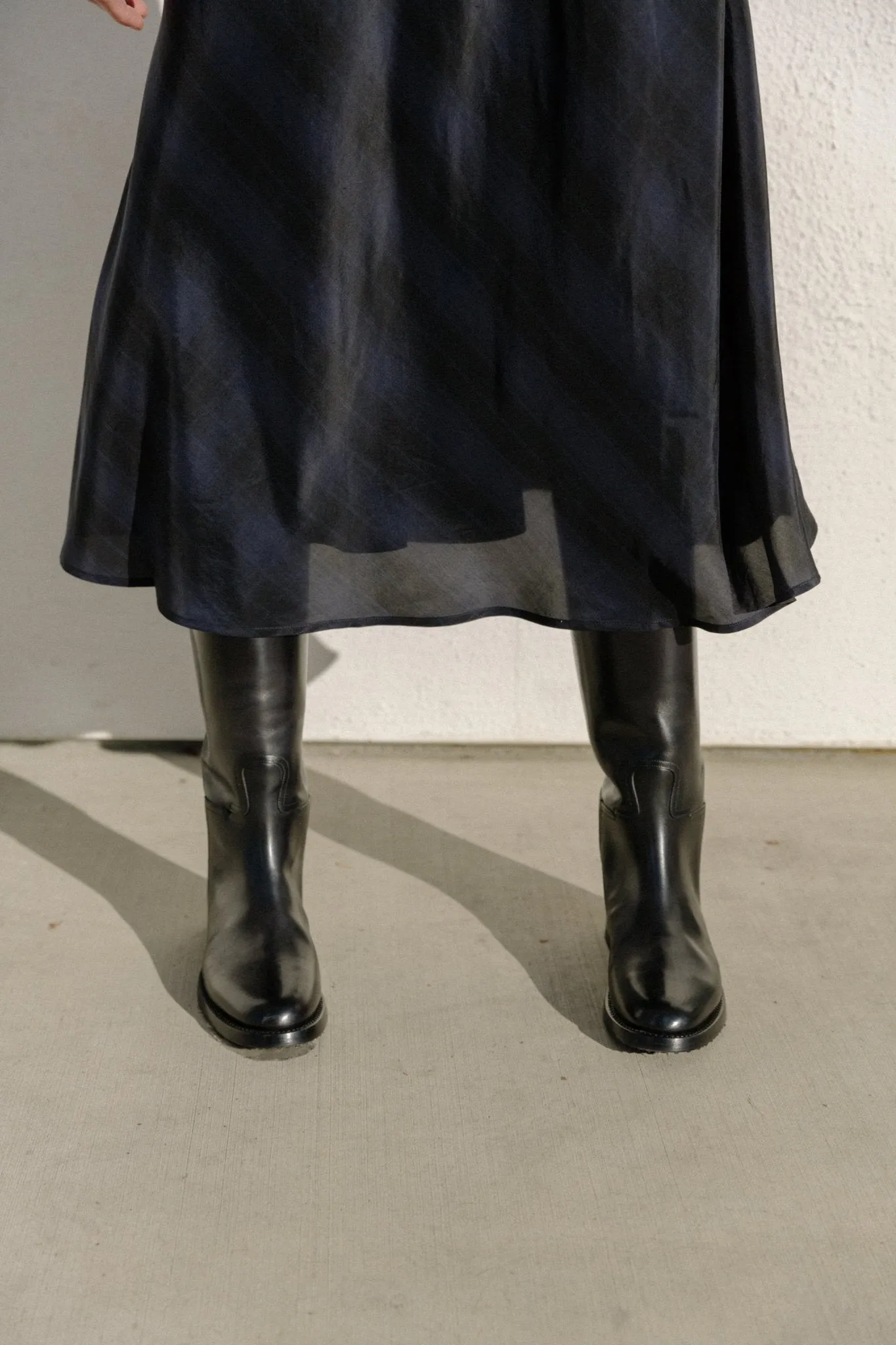 CELENE BIAS BOATNECK DRESS IN ITALIAN CUPRO