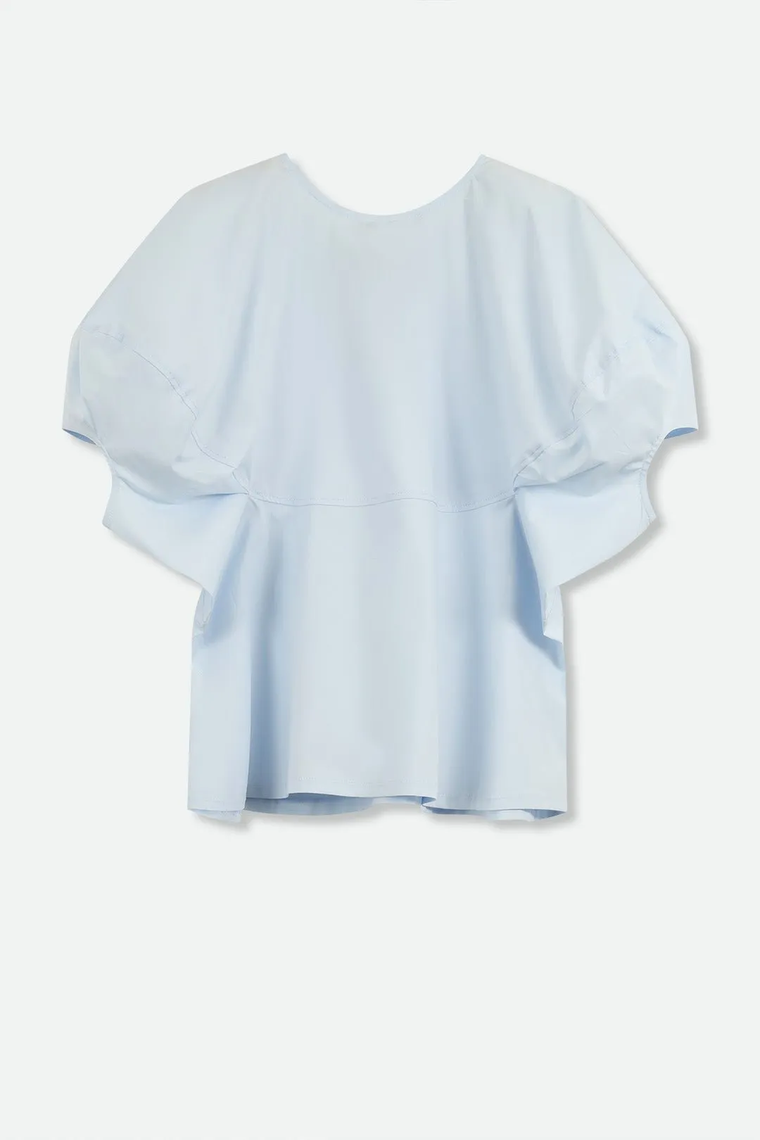 CERCHI SHORT SLEEVE BLOUSE IN ITALIAN COTTON