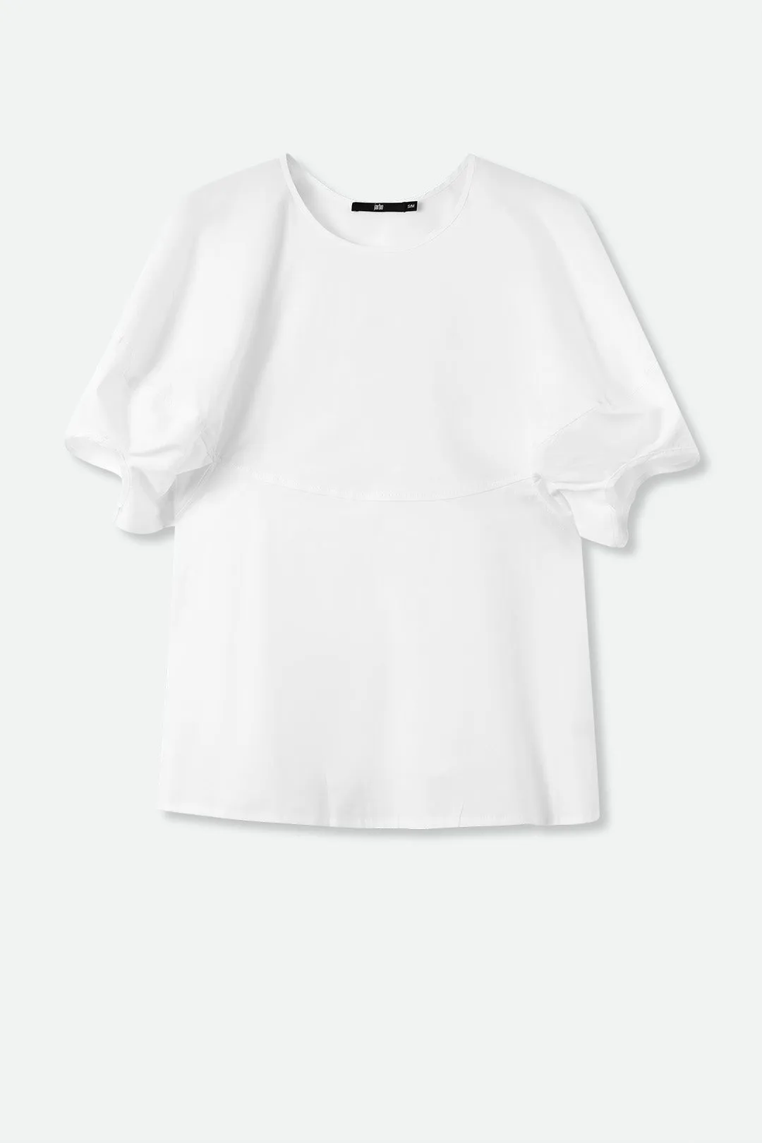 CERCHI SHORT SLEEVE BLOUSE IN ITALIAN COTTON