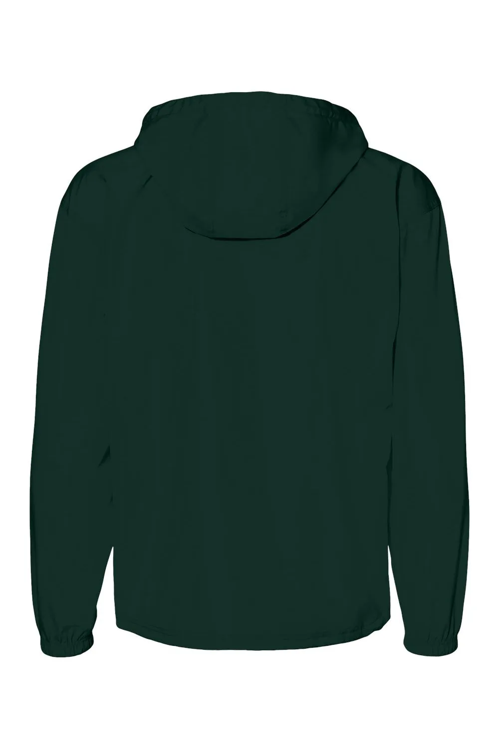Champion Mens Packable Wind & Water Resistant Anorak 1/4 Zip Hooded Jacket - Dark Green