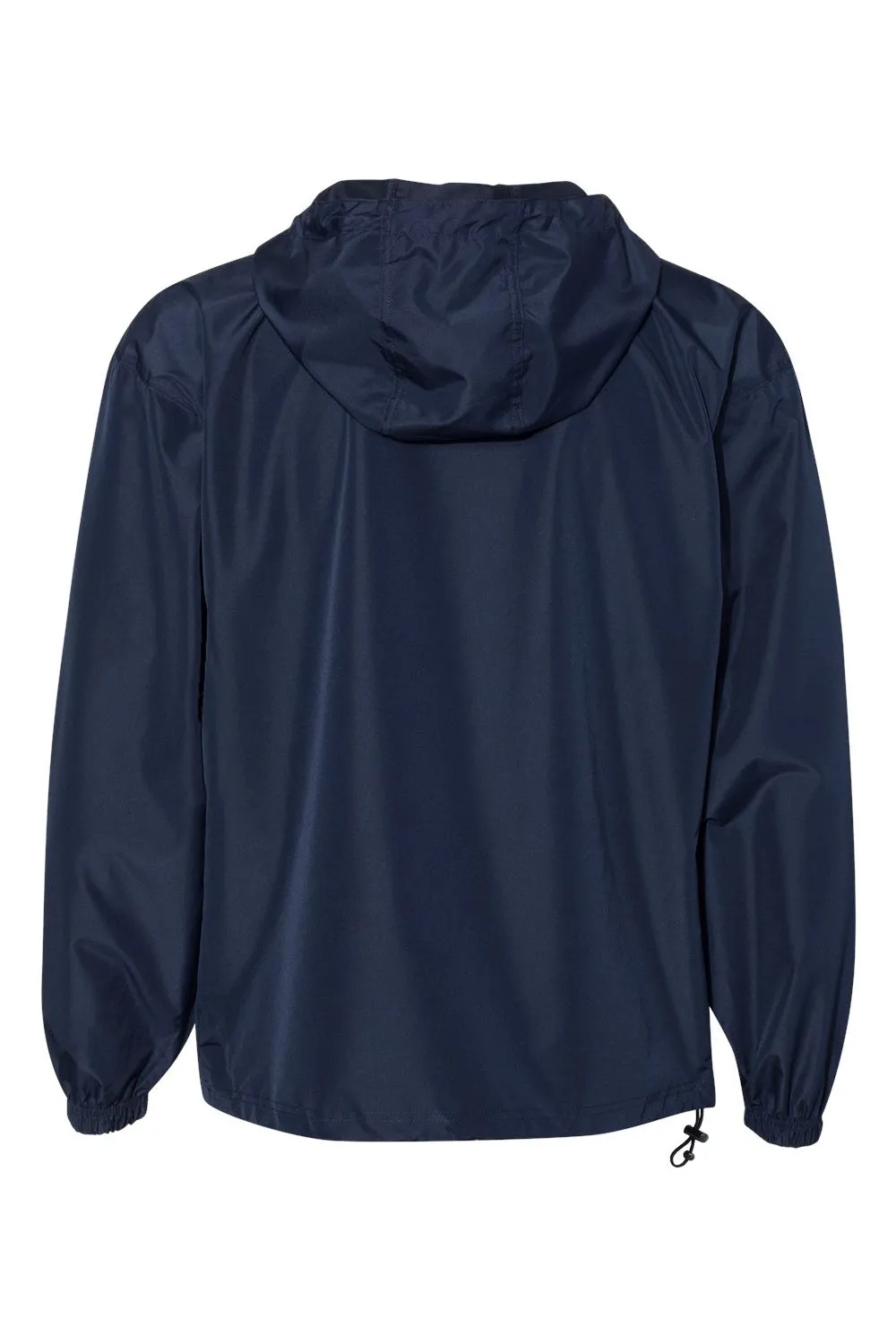 Champion Mens Packable Wind & Water Resistant Anorak 1/4 Zip Hooded Jacket - Navy Blue