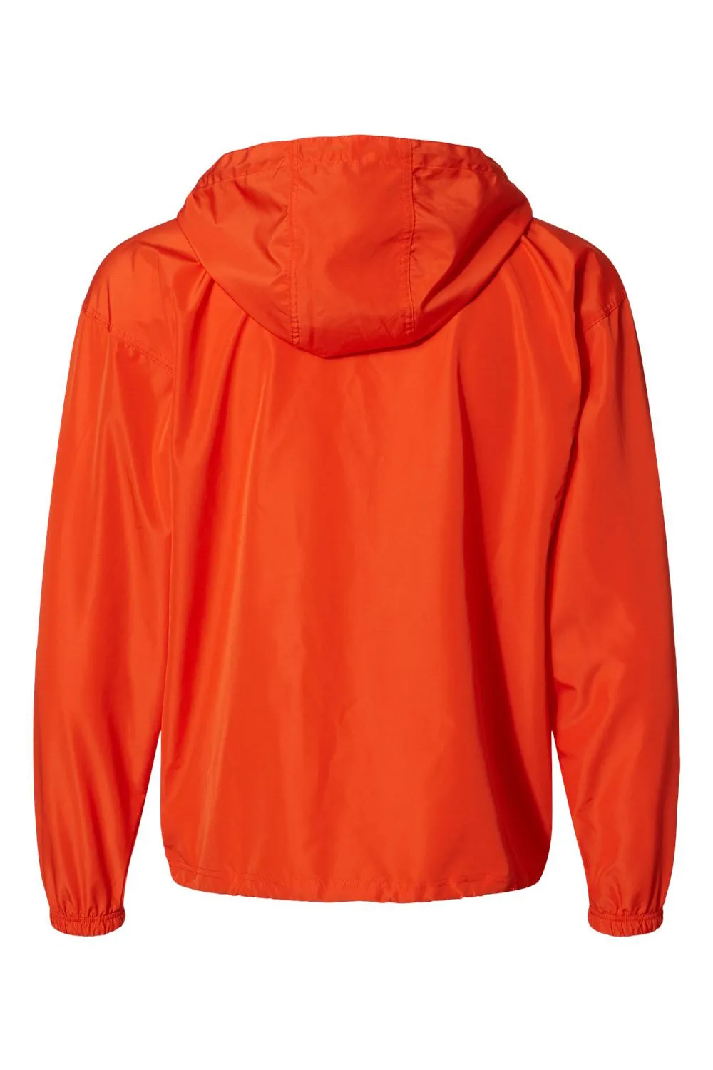Champion Mens Packable Wind & Water Resistant Anorak 1/4 Zip Hooded Jacket - Orange