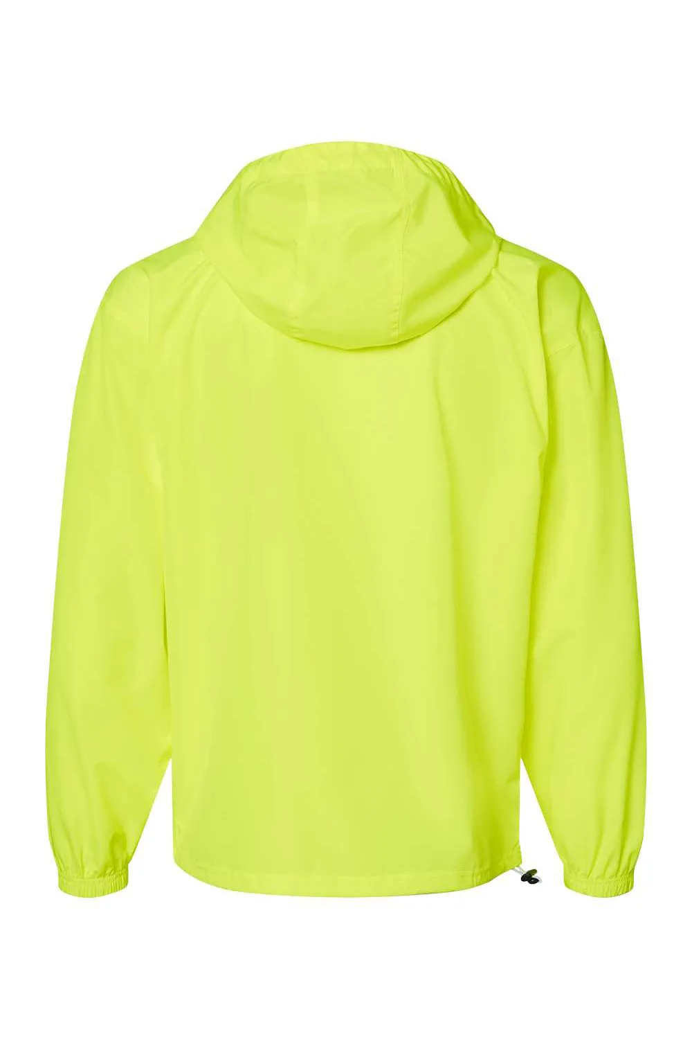 Champion Mens Packable Wind & Water Resistant Anorak 1/4 Zip Hooded Jacket - Safety Green