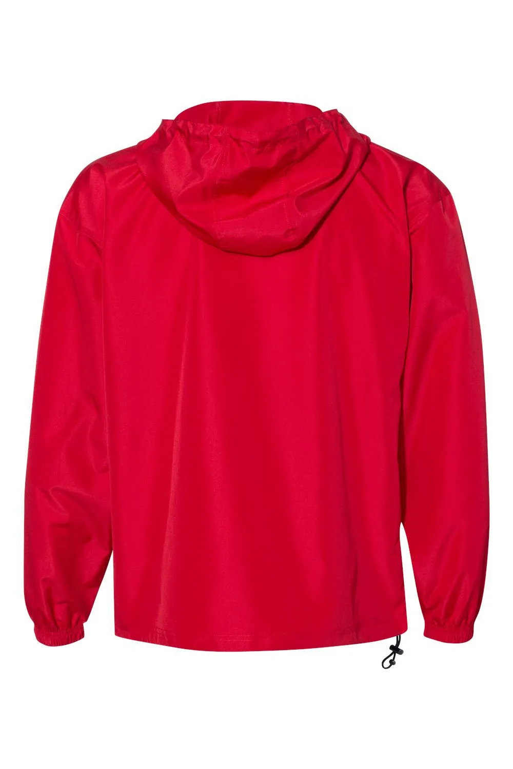 Champion Mens Packable Wind & Water Resistant Anorak 1/4 Zip Hooded Jacket - Scarlet Red