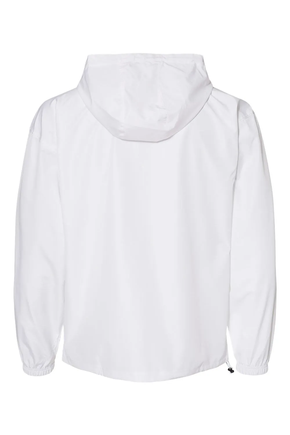 Champion Mens Packable Wind & Water Resistant Anorak 1/4 Zip Hooded Jacket - White