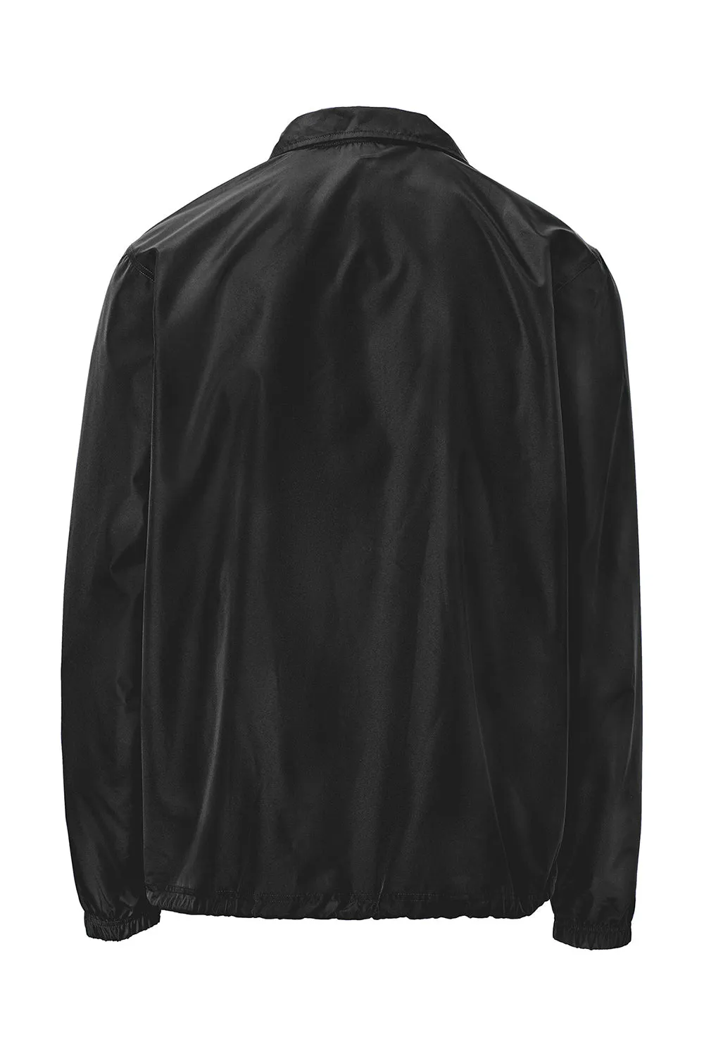 Champion Mens Wind & Water Resistant Snap Down Coach's Jacket - Black