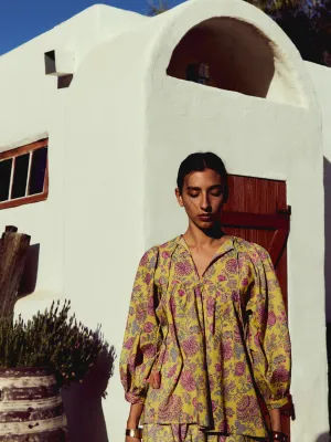 Charlie Top in Citron Floral