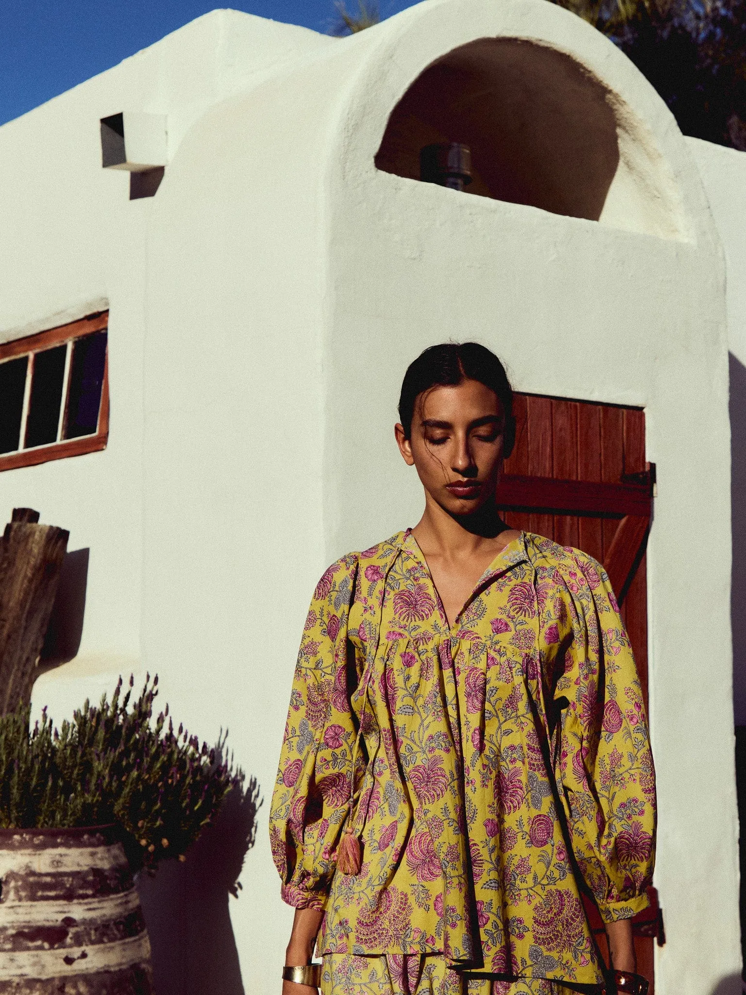 Charlie Top in Citron Floral