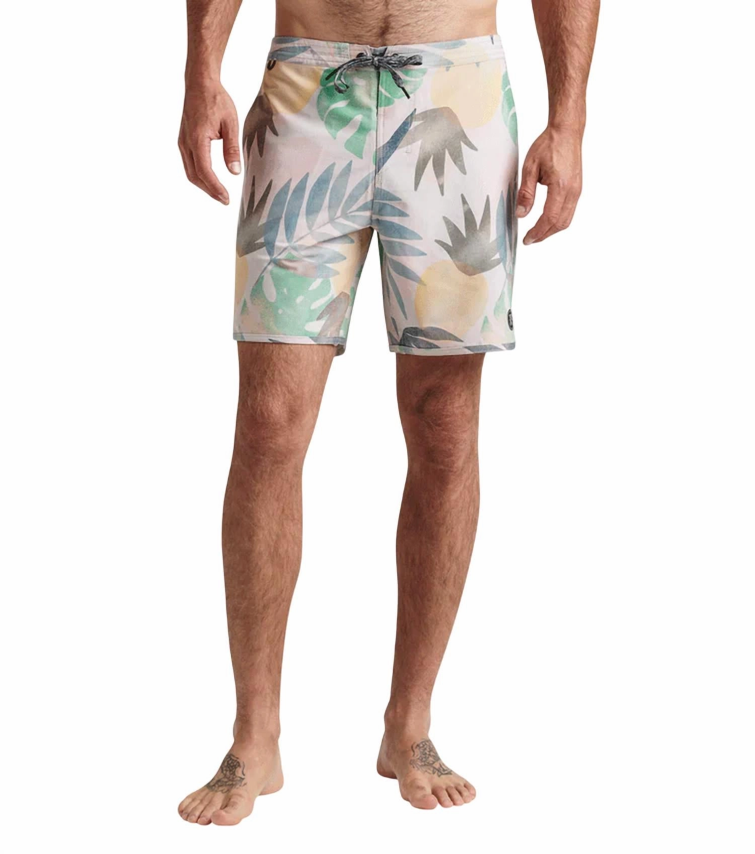 Chiller Boardshorts 17" In De Palmas Multi Color mens beach swimwear, quick dry mens swimsuits