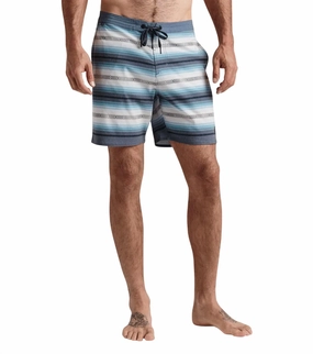 Chiller Boardshorts 17" In Serape Dark Sky mens beach swimwear, quick dry mens swimsuits