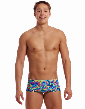 Choppy Waters Classic Swim Trunks - Blue/Multi casual mens swimwear, affordable swimwear for men