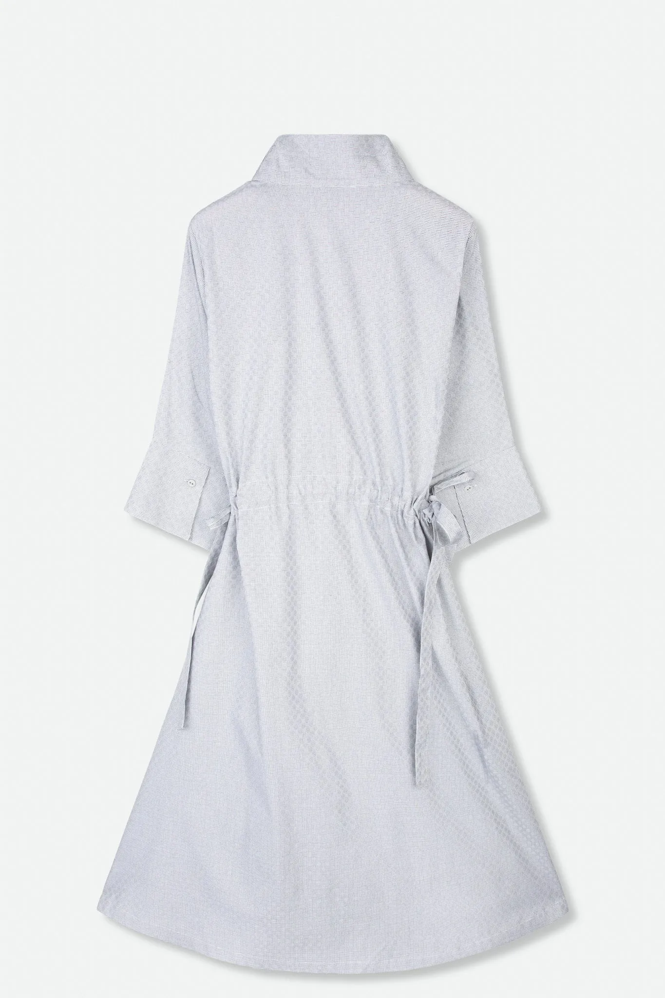 CINCH SHIRT DRESS IN COTTON POPLIN