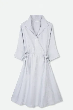 CINCH SHIRT DRESS IN COTTON POPLIN