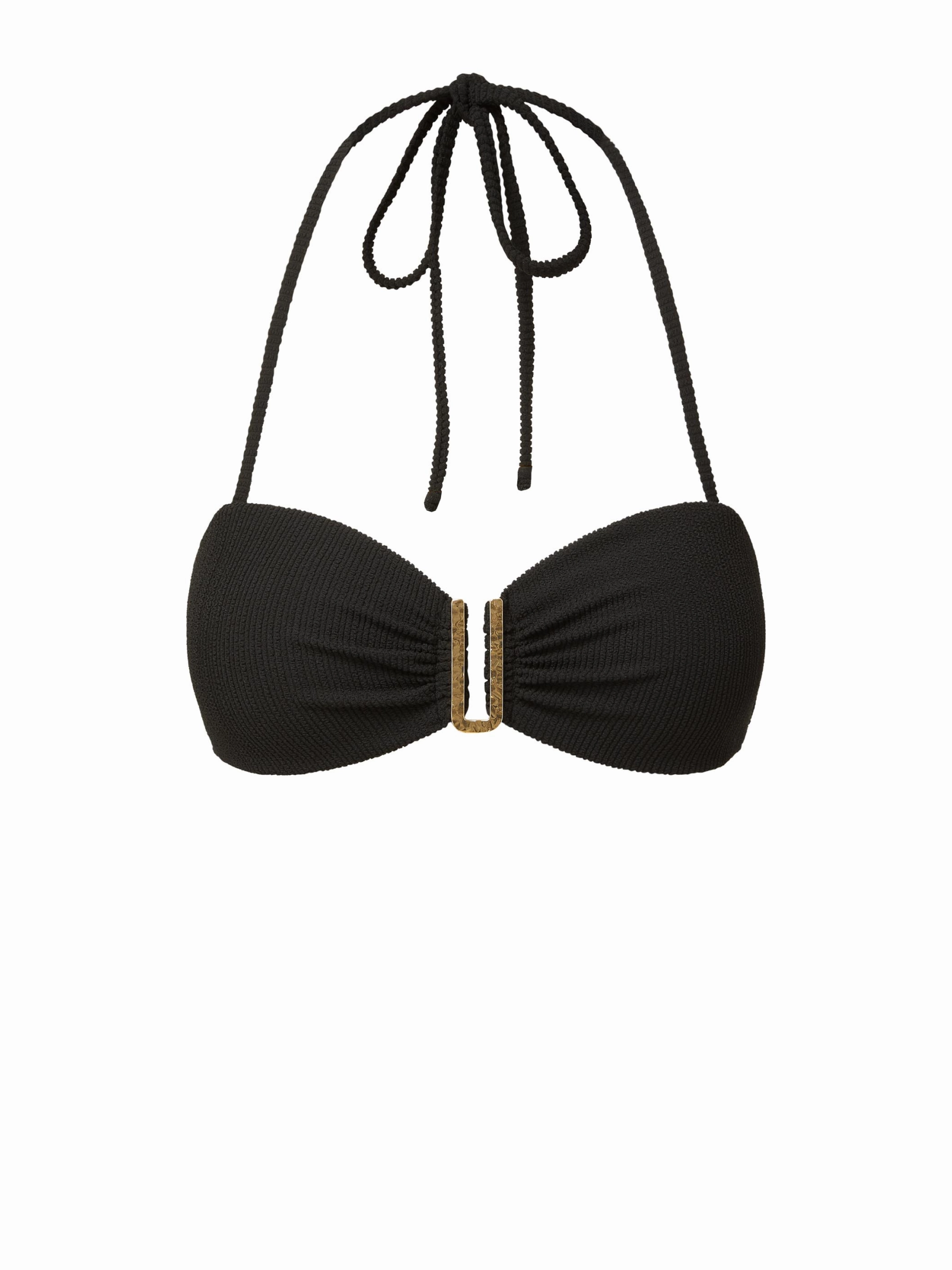 Cindy Swim Top Black Texture high waist swimwear women, swimsuit for women beachwear