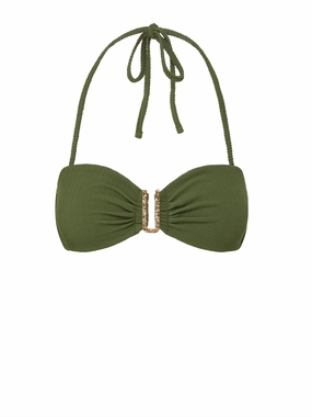 Cindy Top Olive Texture fashionable beach swimwear, modern womens bikinis