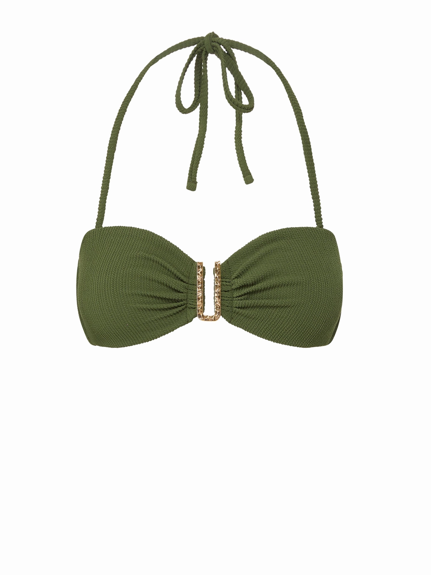 Cindy Top Olive Texture high waist swimwear women, swimsuit for women beachwear