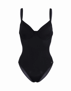 Classic Adjustable Swimsuit - Black fashy swimwear collection, fashy thermal swimwear