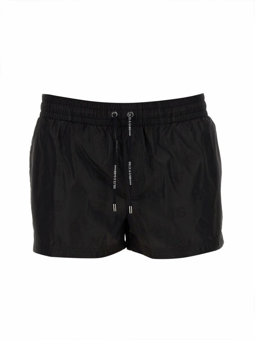Classic Black Swimsuit With Elastic Waistband summer mens swimwear, mens athletic swimwear