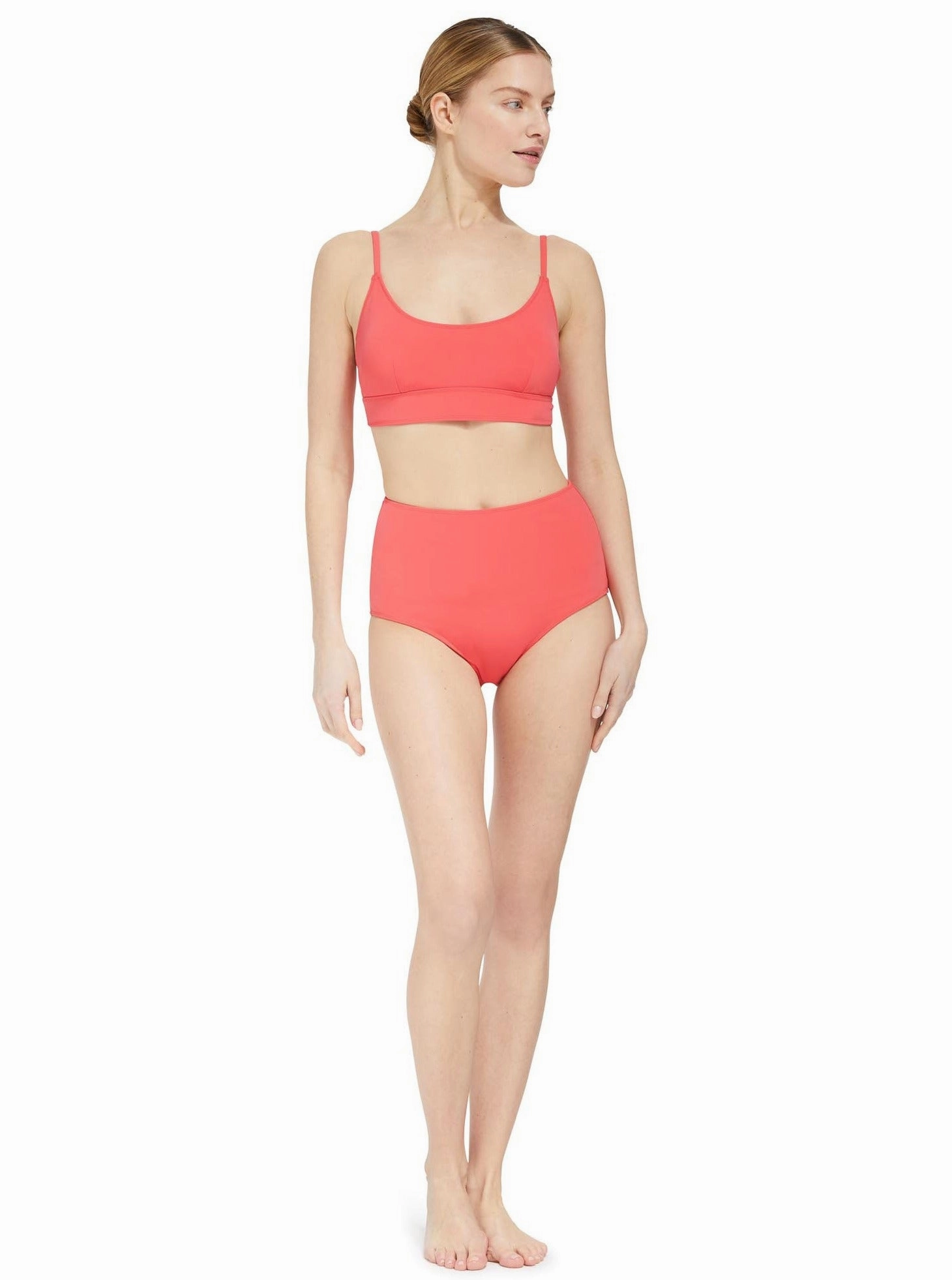 Classic High Waist Bottom Coral Red