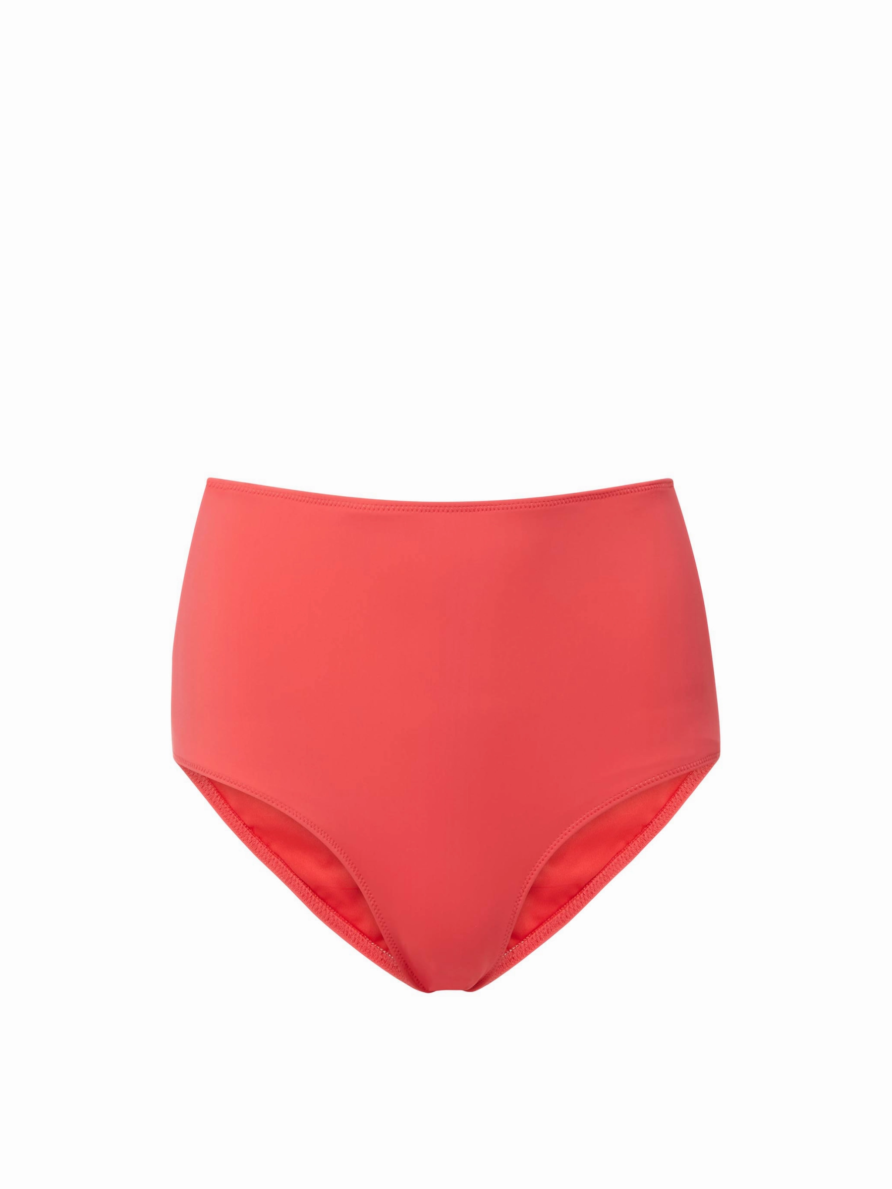 Classic High Waist Bottom Coral Red high waist swimwear women, swimsuit for women beachwear