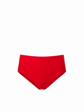 Classic Midrise Bottom Cherry Red high waist swimwear women, swimsuit for women beachwear