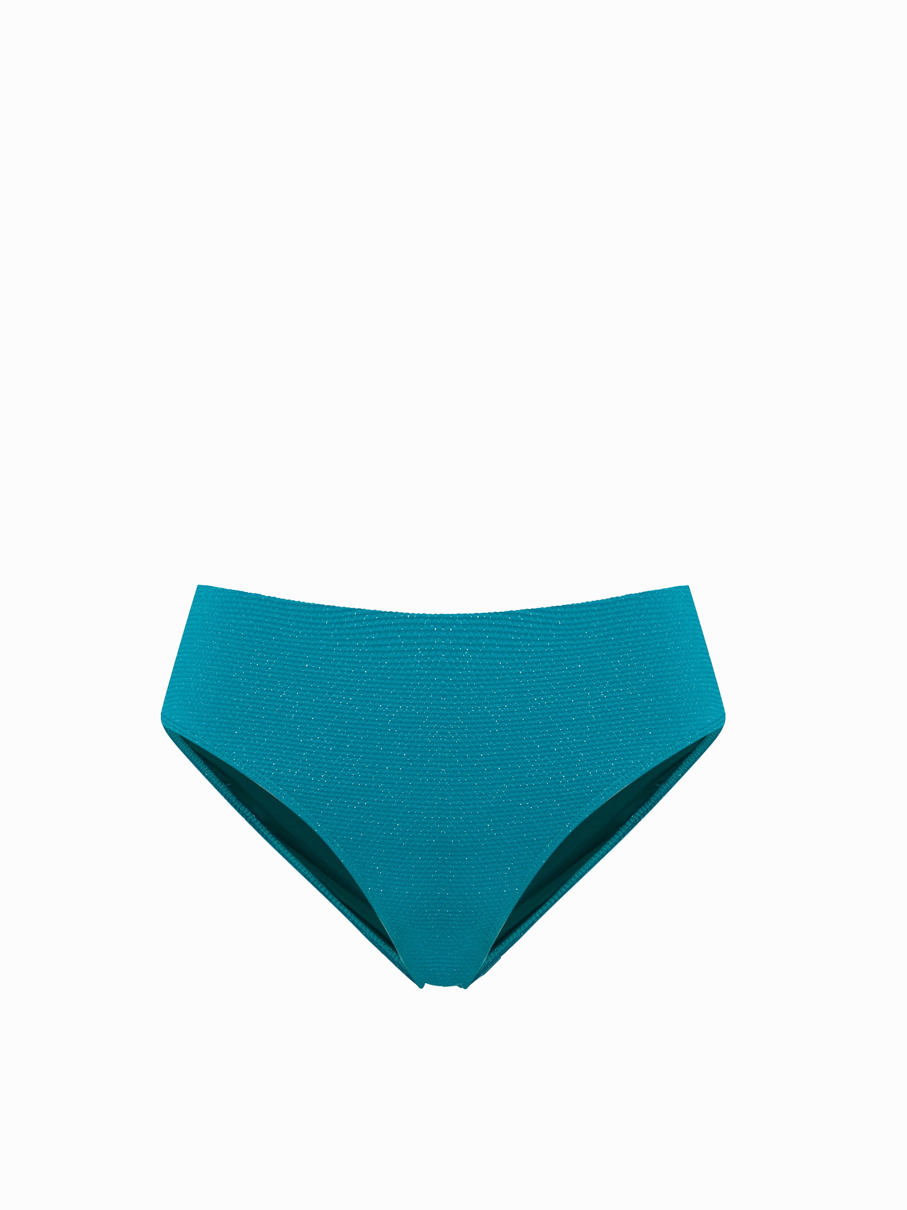 Classic Midrise Bottom In Jungle Green Metallic Pique fashionable beach swimwear, modern womens bikinis