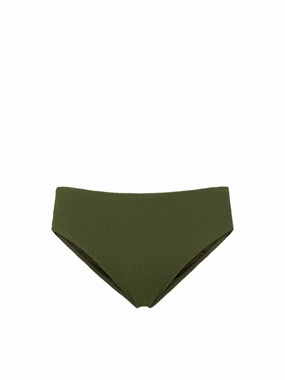 Classic Midrise Bottom Olive Texture fashionable beach swimwear, modern womens bikinis