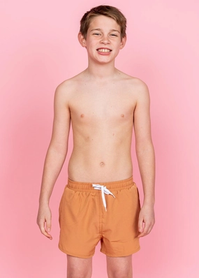 Clay | Youth Retro Shorties boys summer swimwear, boys rash guard swim sets