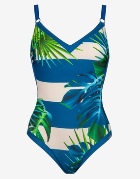 Coastal Relax Underwired Swimsuit - Caribbean Breeze cup sized swimwear women, supportive swimsuits for large bust