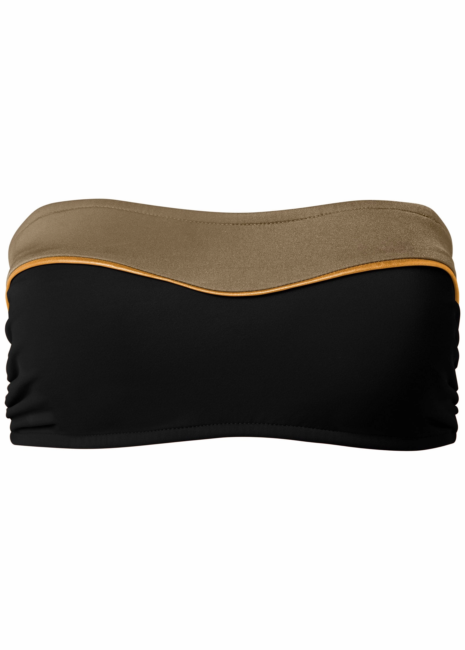 Color Block Bandeau Top - Black & Sahara
