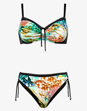 Coral Paradise Underwired Bikini Set - White Reef full coverage swim tops, cute bikini tops