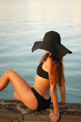 CORALIE TWO PIECE BOTTOMS Black two piece swimsuits women, matching bikini sets