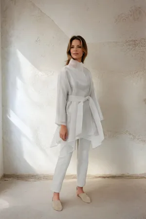 CORTINA IN SILK ORGANZA IN PLATINUM