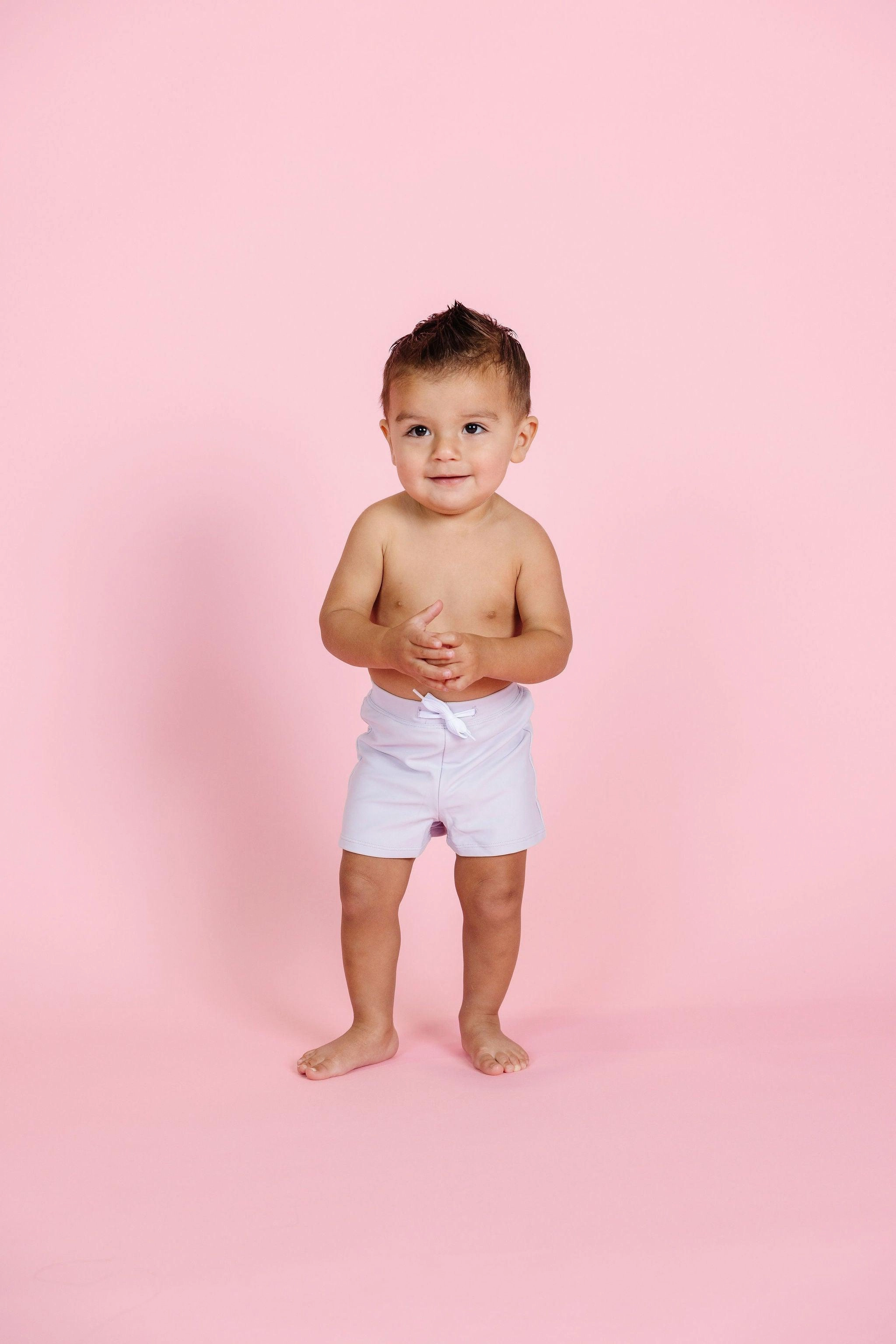 Cotton Purple | Baby Euro Shorts boys summer swimwear, boys rash guard swim sets