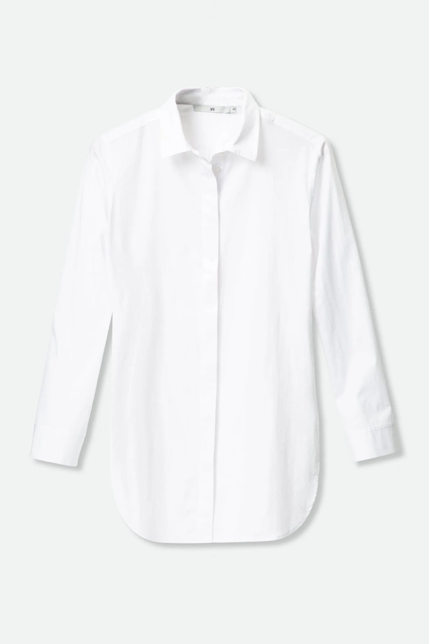 COVERED BUTTON SHIRT IN ITALIAN STRETCH COTTON