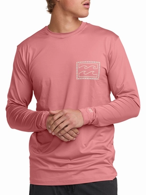 Crayon Wave Loose Fit Long Sleeve Rashguard men's boardshorts swimwear, long swim shorts for men